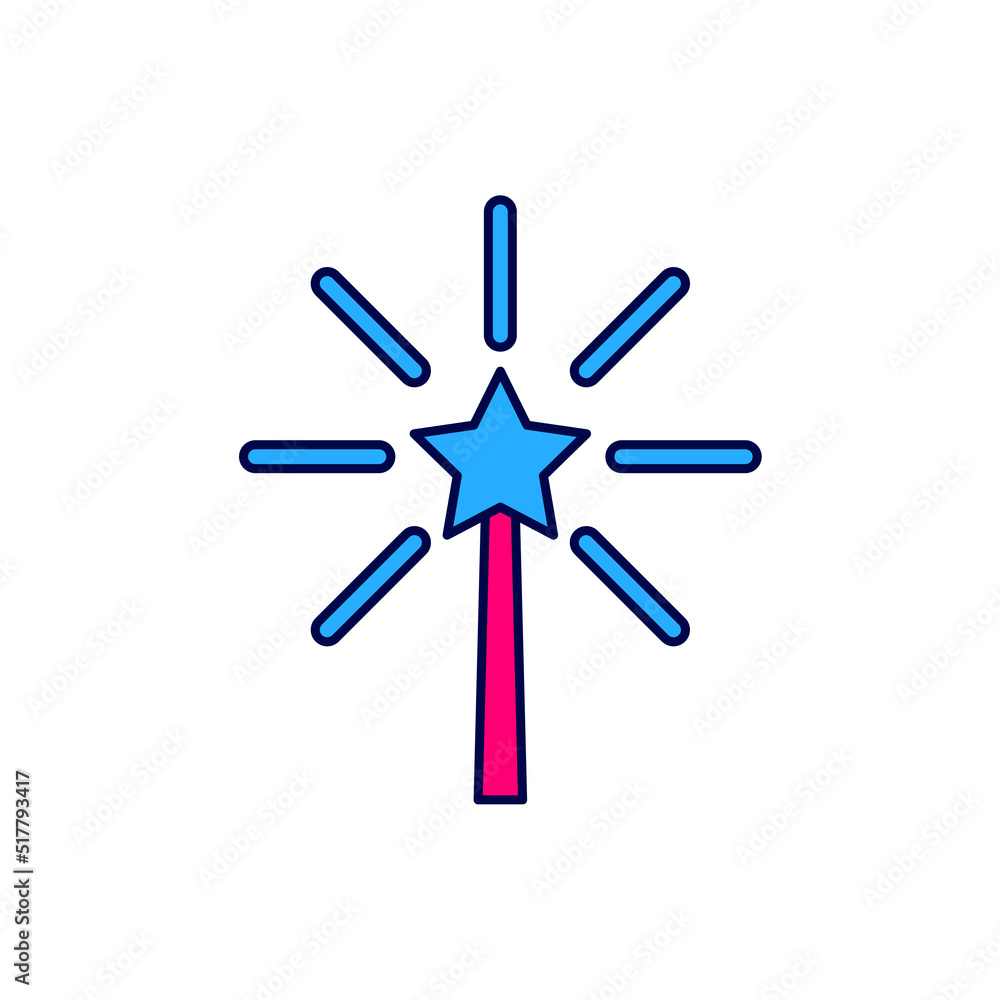 Filled outline Firework icon isolated on white background. Concept of fun party. Explosive pyrotechnic symbol. Vector Filled outline Firework icon isolated on white background. Concept of fun party. Explosive pyrotechnic symbol. Vector