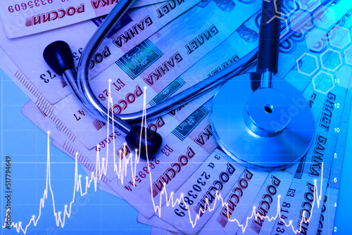Concept of medical services and insurance, business schedule, medical data