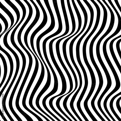  Hypnotic Wavy Pattern. Abstract psychedelic optical illusion background