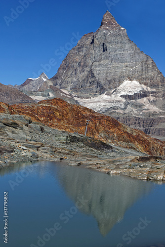 Mineral landscape at the foot of Matterhorn peak