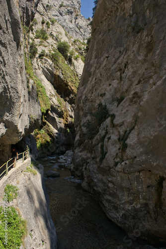 Senda del Cares  from Cain to Poncebos  in Picos de Europa  Cantabria  Spain.