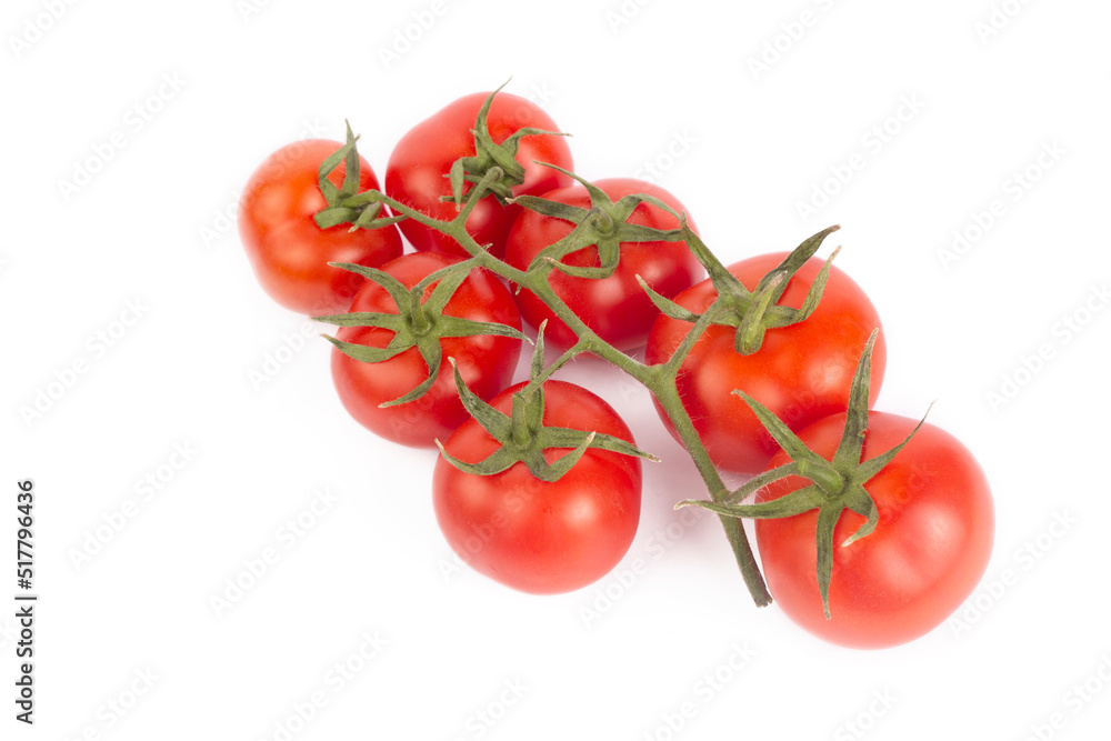 Fresh organic red tomatoes on the white background Fresh organic red tomatoes on the white background