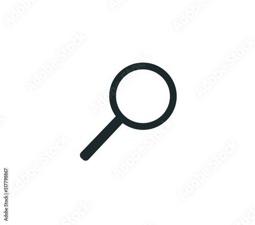 Simple magnifying glass icon vector. Concept of searching, browse, and details
