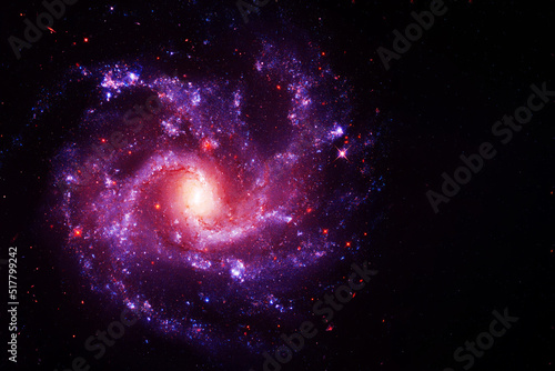 Red galaxy. Elements of this image furnished by NASA