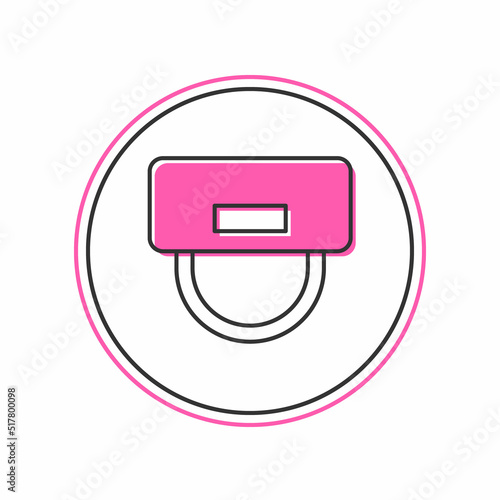 Filled outline Bellboy hat icon isolated on white background. Hotel resort service symbol. Vector