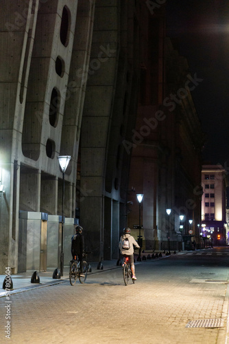 brutalist building by clorindo testa at night Buenos Aires, Argentina