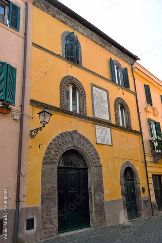 ancient building in the historic center of the Lazio village Tuscania Italy