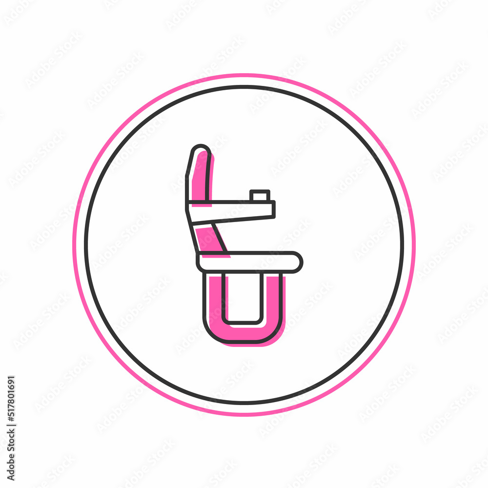 Filled outline Airplane seat icon isolated on white background. Vector Filled outline Airplane seat icon isolated on white background. Vector