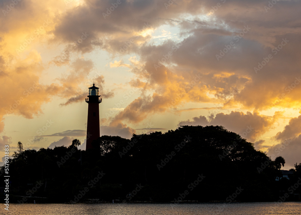 A beautiful Sunrise over the lighthouse