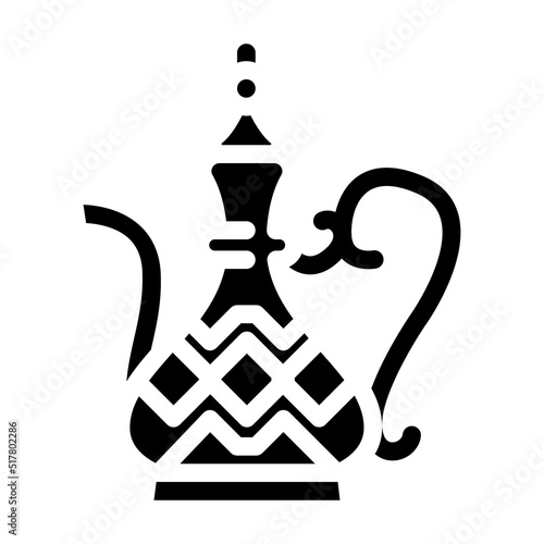 arab vintage jug glyph icon vector. arab vintage jug sign. isolated symbol illustration
