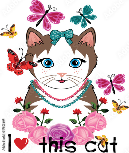 I love this cats - Vector Eps