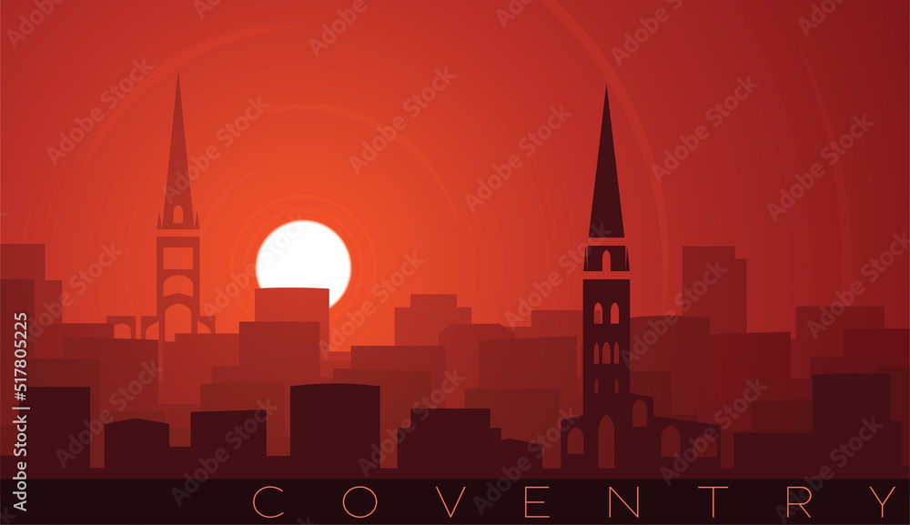 Coventry Low Sun Skyline Scene