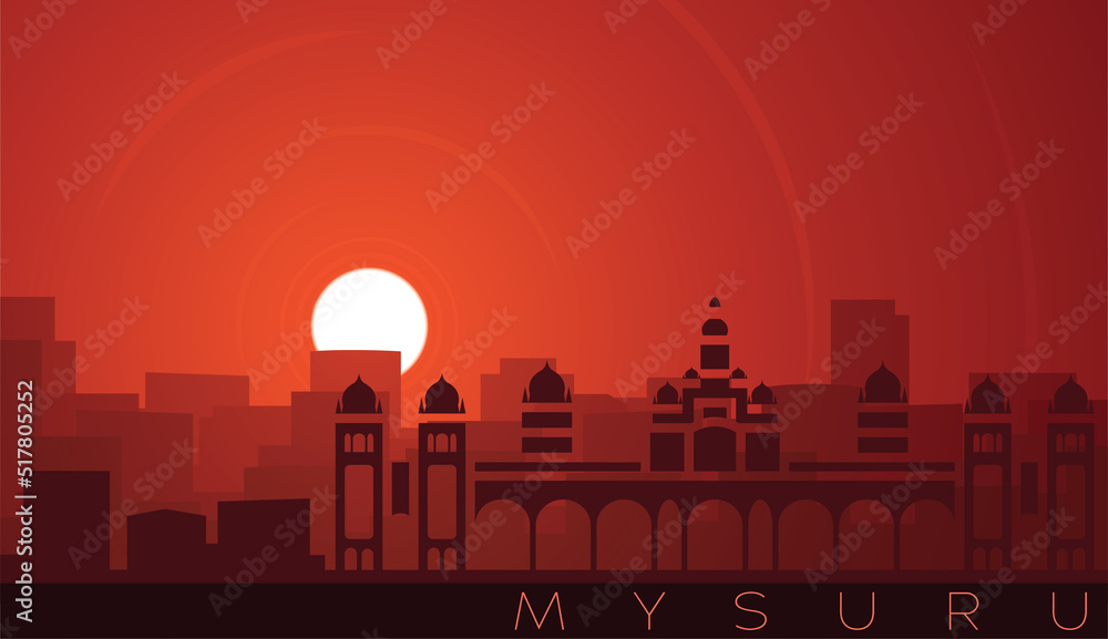 Mysuru Low Sun Skyline Scene