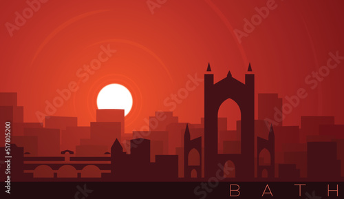 Bath Low Sun Skyline Scene