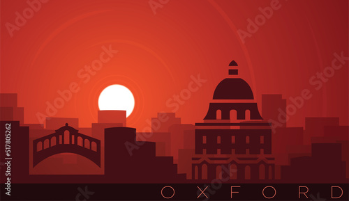 Oxford Low Sun Skyline Scene