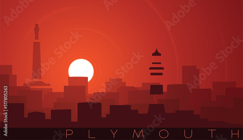 Plymouth Low Sun Skyline Scene