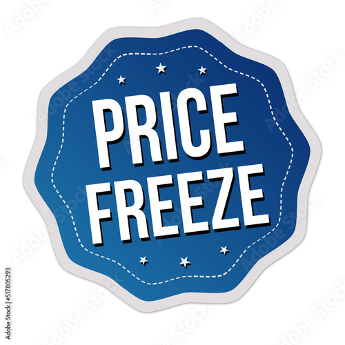 Price freeze label or sticker