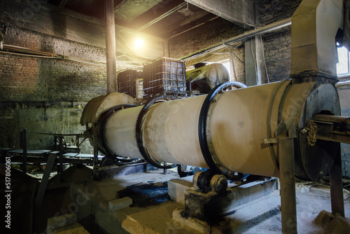 Bild auf Leinwand Rotary kiln in cement manufacturing plant