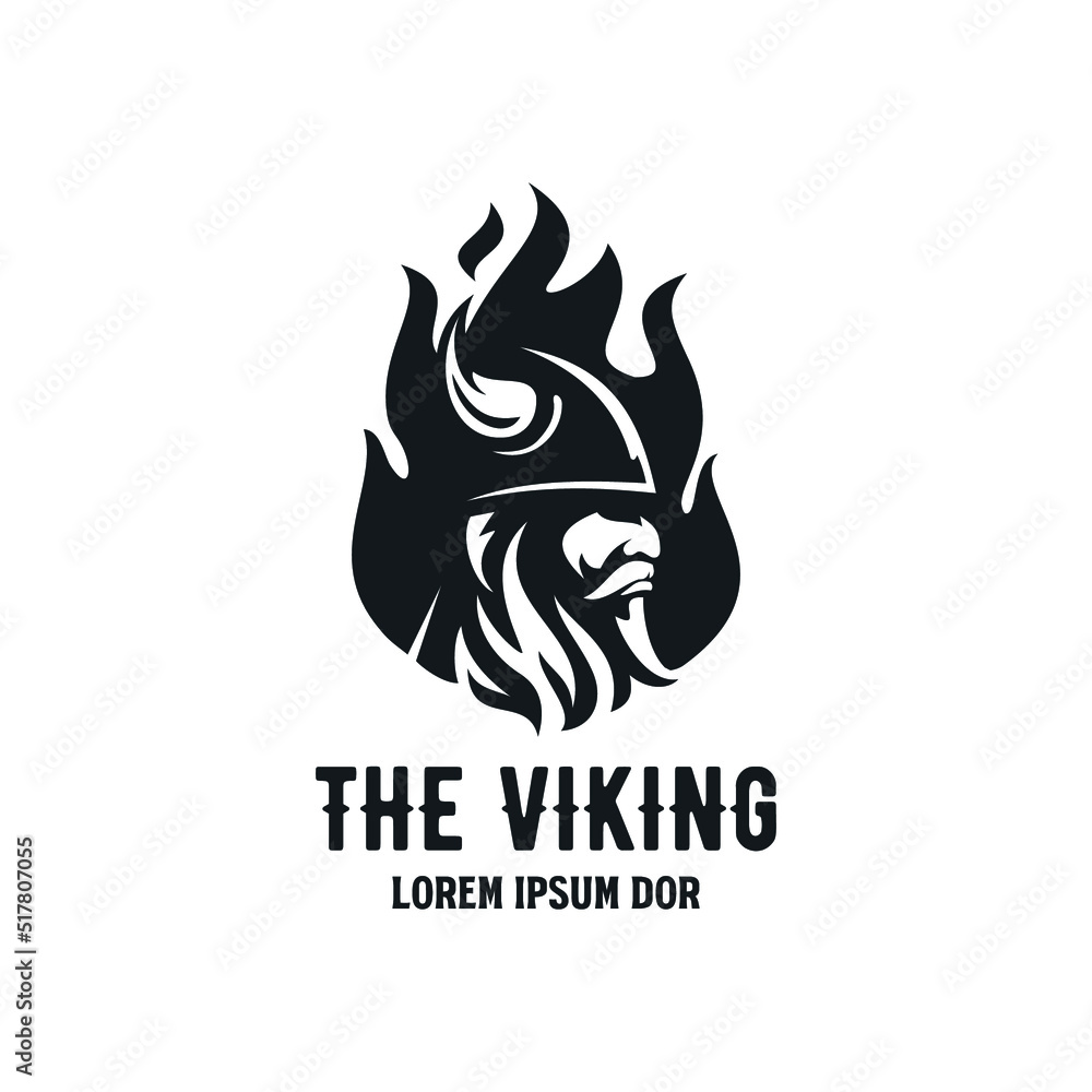 Fiery The Viking Logo Design Fiery The Viking Logo Design