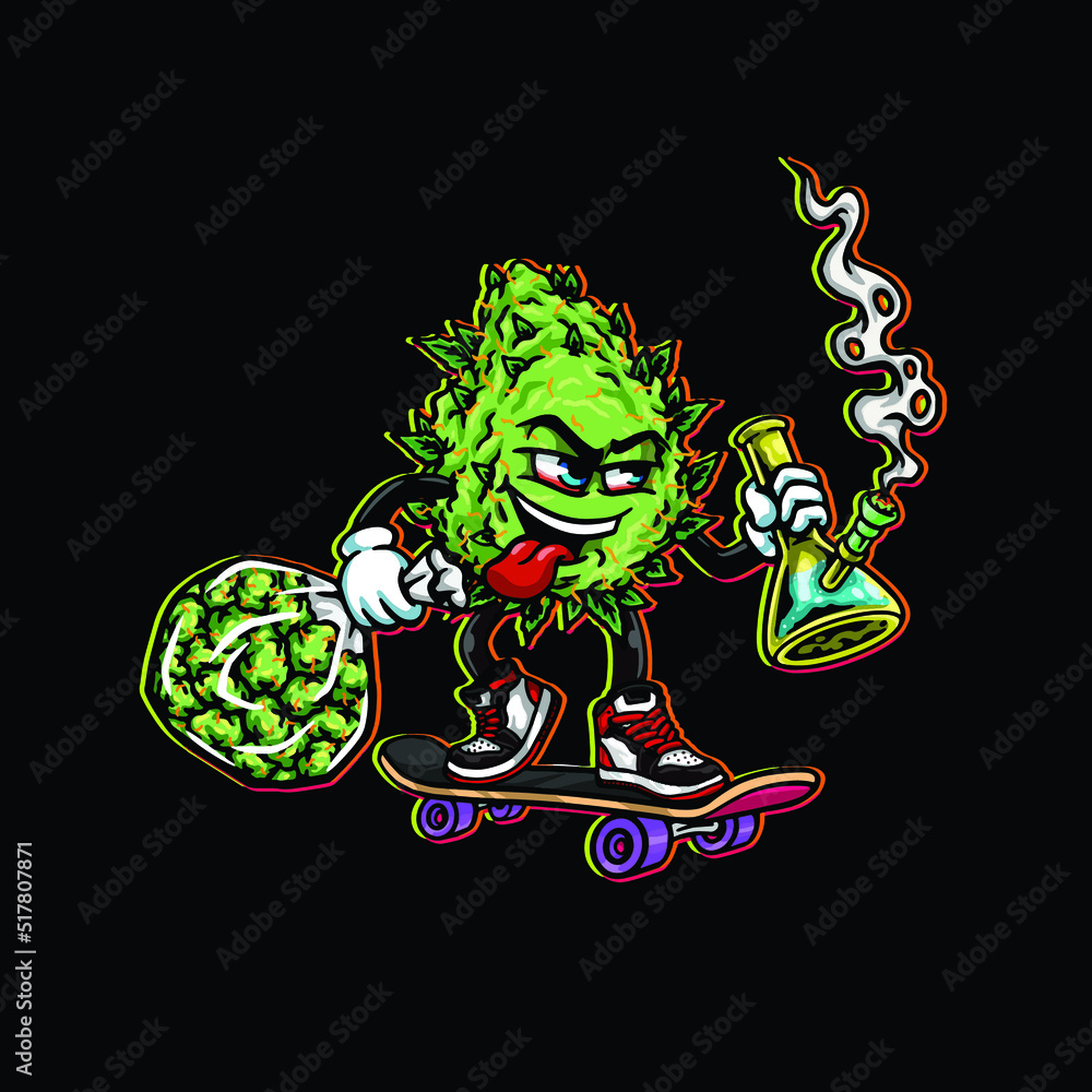 Nugget Vector Fumar Bong Articulación Romo Cannabis Bud Nug De Flor Marihuana  Marihuana Y Cara Feliz Ilustraciones svg, vectoriales, clip art vectorizado  libre de derechos. Image 191616920
