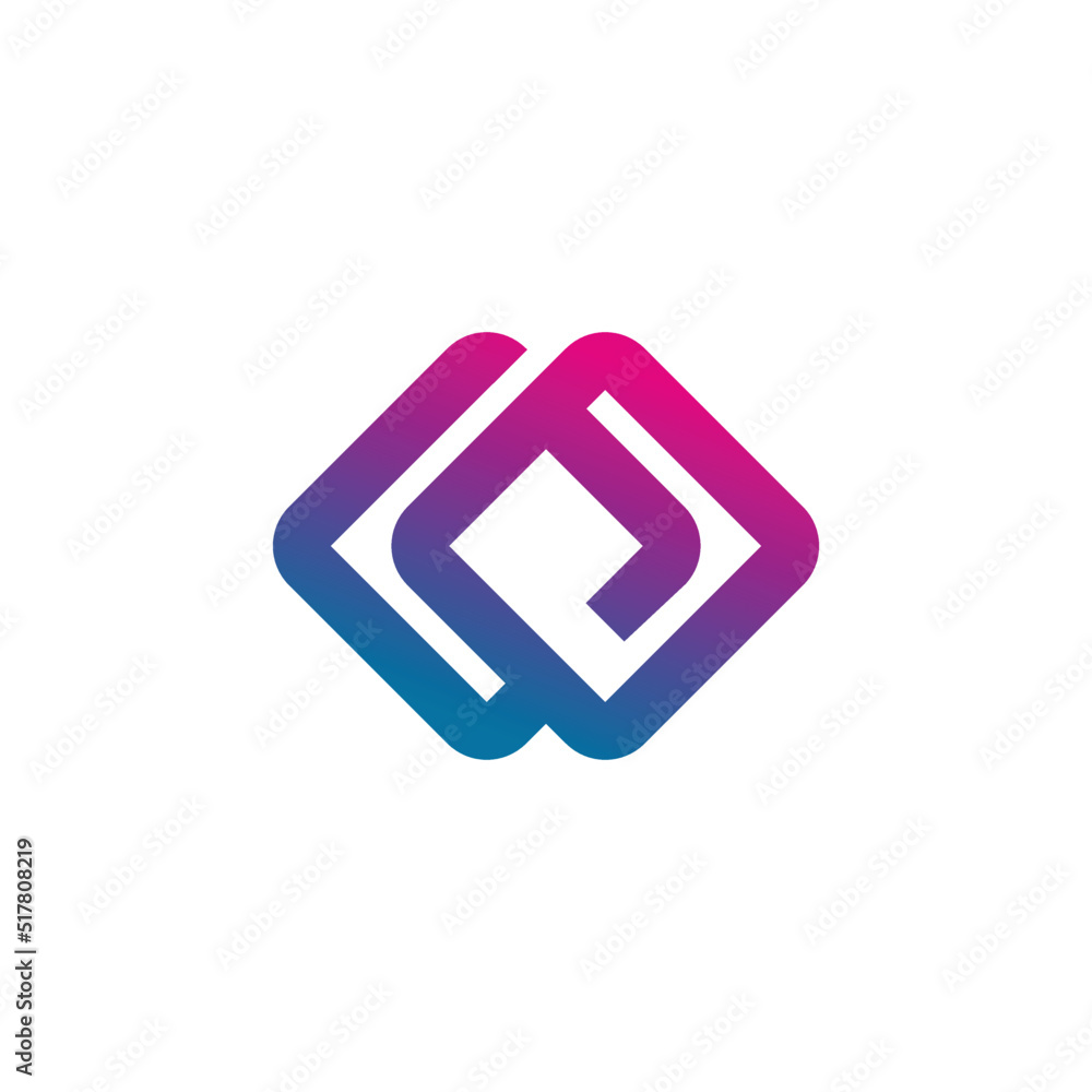 full color diamond infinity line logo design full color diamond infinity line logo design