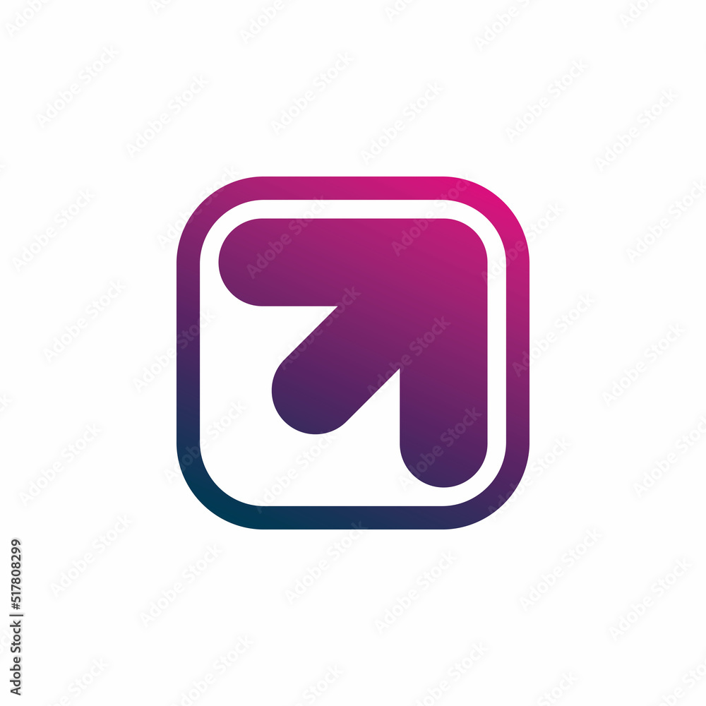 rounded arrow color logo design rounded arrow color logo design