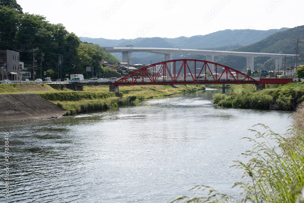 Fototapeta premium 諏訪湖の釜口水門 天竜川の起点