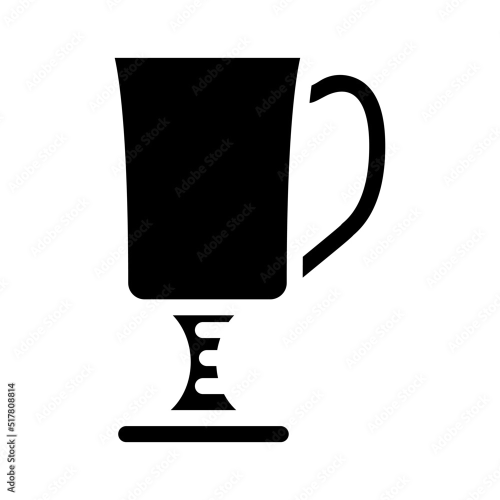 latte glass glyph icon vector. latte glass sign. isolated symbol illustration latte glass glyph icon vector. latte glass sign. isolated symbol illustration