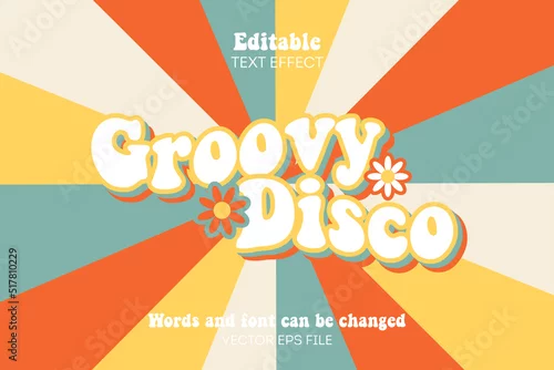 Fototapeta samoprzylepna Editable vintage style Font