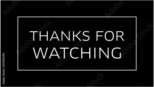 Thanks for Watching text vector