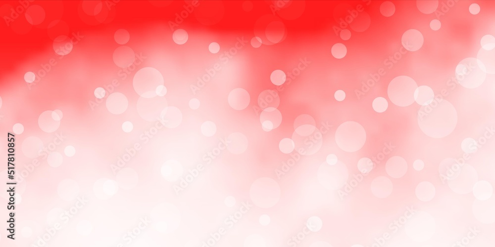 Light Red vector pattern with circles. Light Red vector pattern with circles.