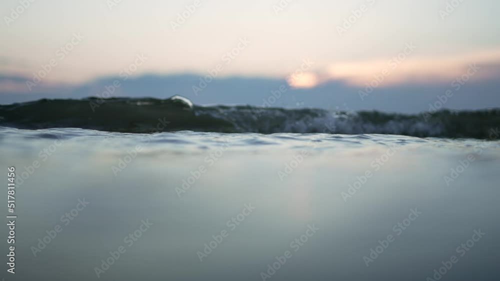 Ocean waves rolling over camera view, drowning concept, POV view Ocean waves rolling over camera view, drowning concept, POV view