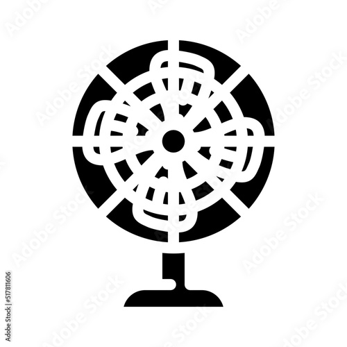 table fan glyph icon vector. table fan sign. isolated symbol illustration