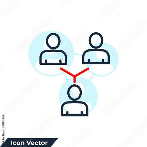 communication icon logo vector illustration. connection people symbol template for graphic and web design collection