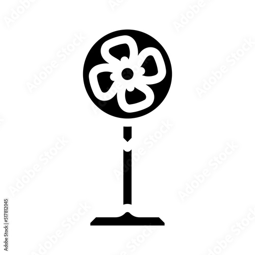 room fan glyph icon vector. room fan sign. isolated symbol illustration