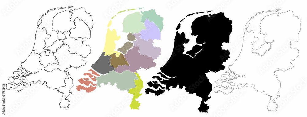 Netherlands Political map