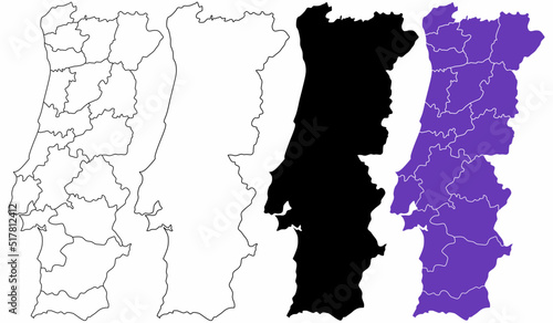 Portuguese Republic map set