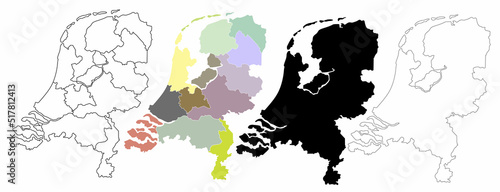 Netherlands Political map