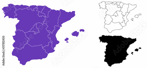 kingdom of spain map set
