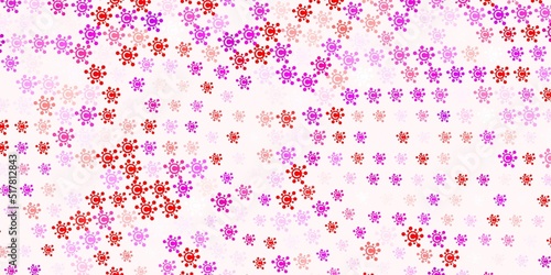 Light Blue, Red vector texture with disease symbols.
