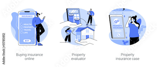 Insurance services isolated cartoon vector illustrations se
