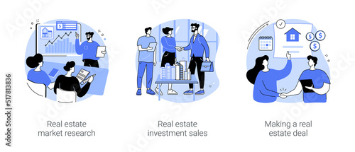 Real estate job isolated cartoon vector illustrations se