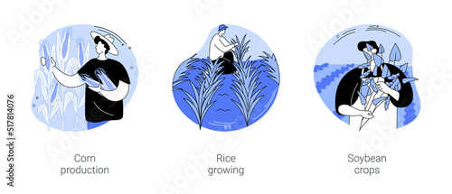 Refining agricultural products isolated cartoon vector illustrations se