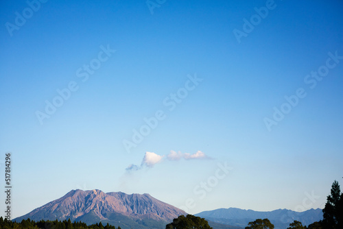 桜島と日本晴れ
