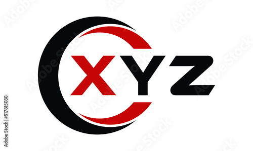 XYZ swoosh three letter logo design vector template | monogram logo | abstract logo | wordmark logo | letter mark logo | business logo | brand logo | flat logo | minimalist logo | text | word | symbol