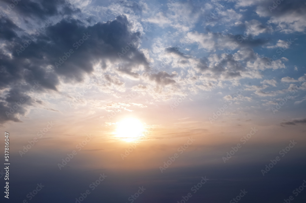 View of beautiful cloudy sky at sunset