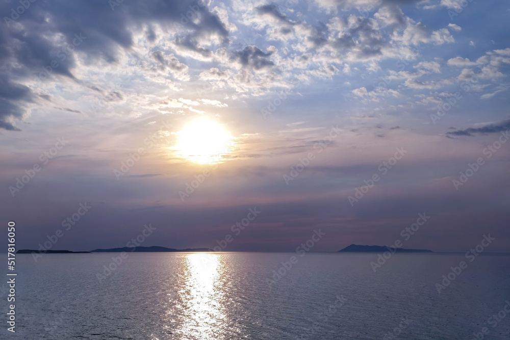 Beautiful view of sea resort at sunset Beautiful view of sea resort at sunset