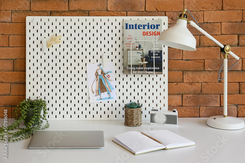 Modern workplace with peg b...