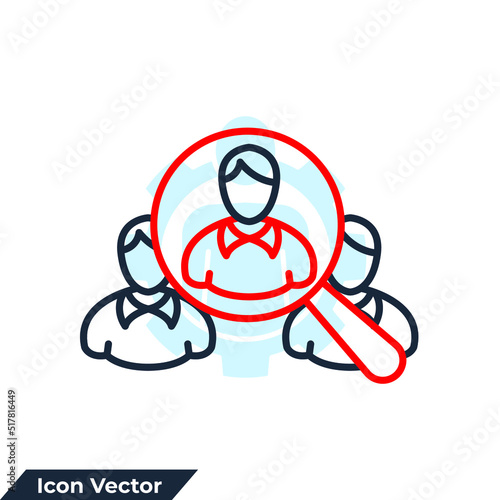 recruitment icon logo vector illustration. Human Resource symbol template for graphic and web design collection