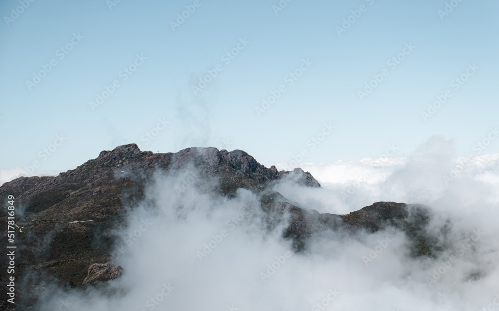 Mountain with clouds Itatiaia Brasil
